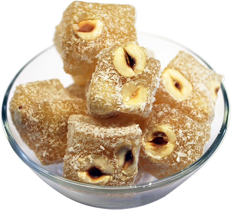 Hazelnuts Turkish Delight with Coconut