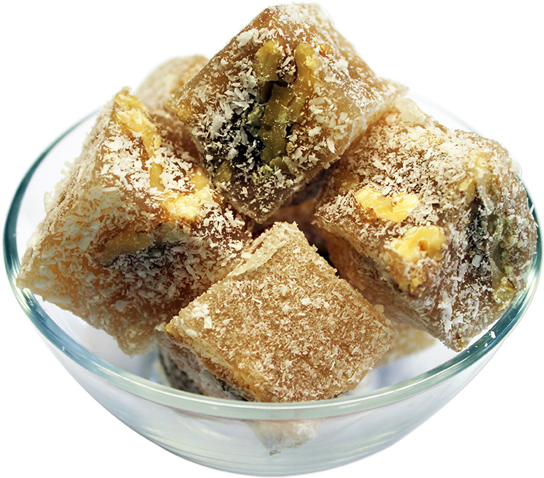 Walnuts Turkish Delight with Coconut